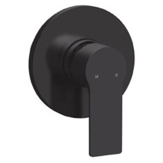 Matte Black Wall Mounted Shower Mixer, Rough-In Valve Included